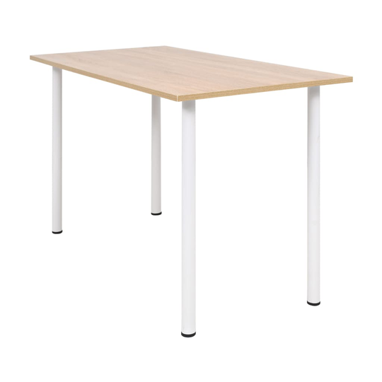 vidaXL Ruokapöytä 120x60x73 cm tammi ja valkoinen