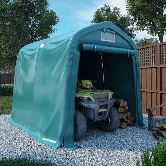 vidaXL Autotalliteltta PVC 1,6x2,4 m vihreä