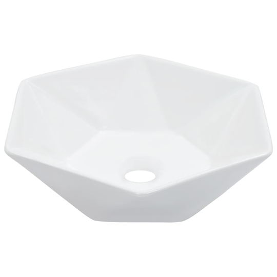 vidaXL Pesuallas 41x36,5x12 cm keraaminen valkoinen