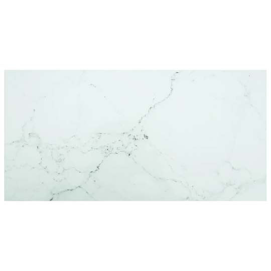 vidaXL Pöytälevy valkoinen 100x50 cm 6 mm karkaistu lasi marmorikuvio