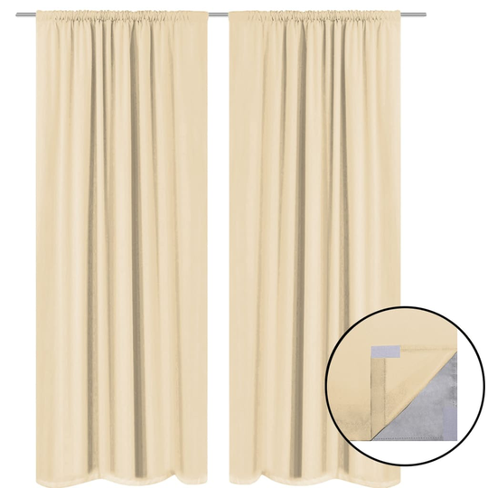 vidaXL Pimennysverhot 2 kpl kaksi kerrosta 140x245 cm Beige
