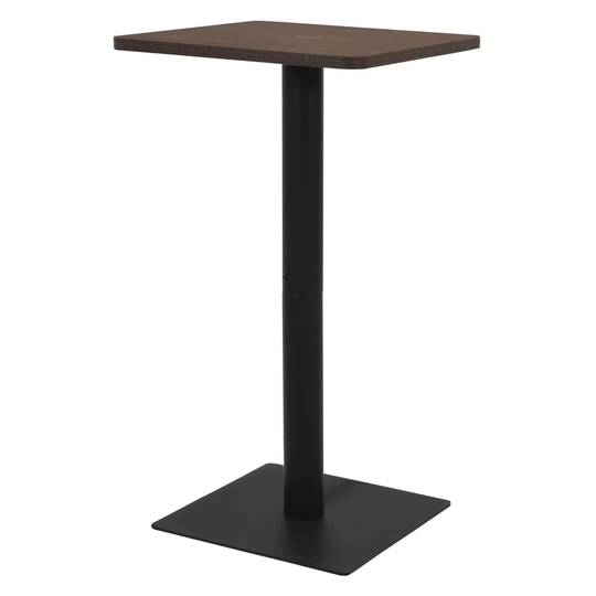 vidaXL Bistropöytä tumma tuhka 50x50x107 cm
