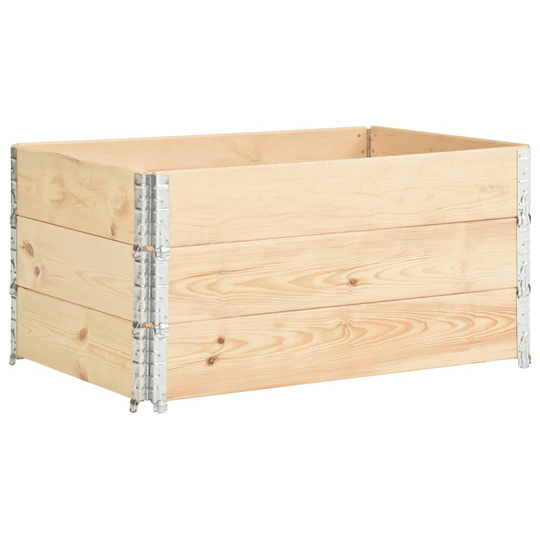 vidaXL Kuormalavan reunukset 3 kpl 80x120 cm täysi mänty