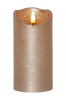 Pöytäkynttilä Flamme Rustic LED 15 cm Kulta