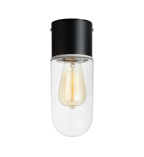 Zen clear glas ceiling lamp (musta)