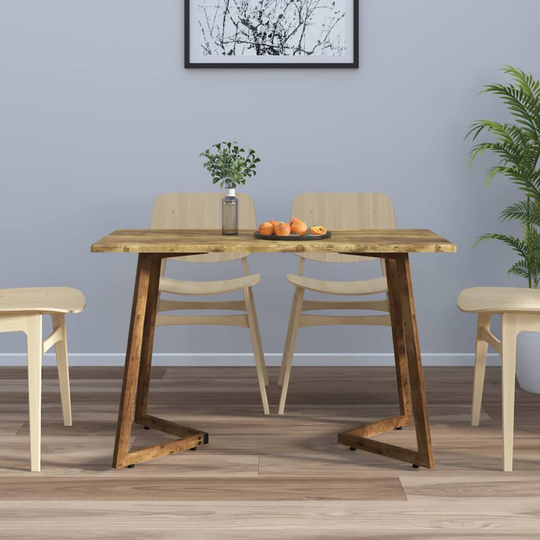 vidaXL Ruokapöytä tummanruskea 120x60x74 cm MDF ja rauta
