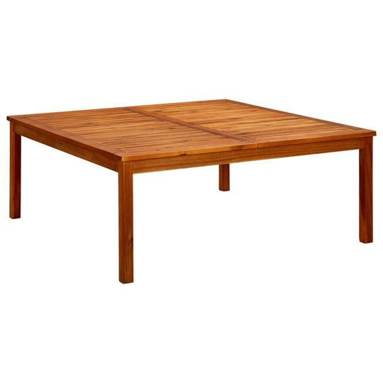 vidaXL Puutarhan sohvapöytä 110x110x45 cm täysi akaasiapuu