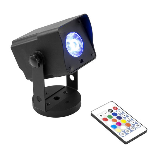 EUROLITE Akku Dot 1-LED-kohdevalo RGBW kaukosäädin