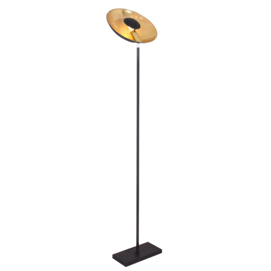 Captain uplight floor lamp (musta)