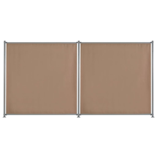 vidaXL Aitapaneeli 2 kpl kangas 360x180 cm ruskeanharmaa