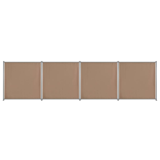vidaXL Aitapaneeli 4 kpl kangas 720x180 cm ruskeanharmaa