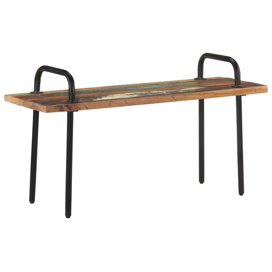 vidaXL Penkki 110 cm kierrätetty täyspuu