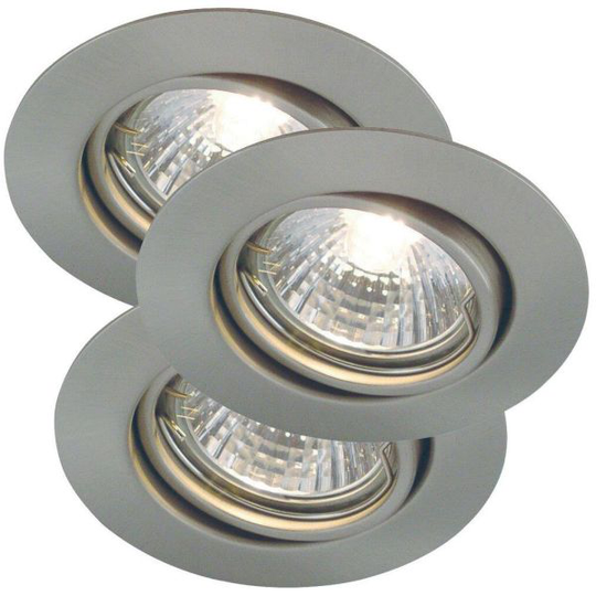 Nordlux TRITON 54540132 LED-kohdevalo 3 kpl, GU10, IP23, 35W Harjattu teräs