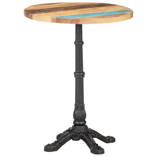 vidaXL Bistropöytä Ø60x76 cm täysi kierrätetty puu