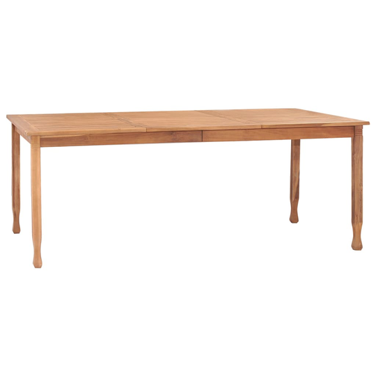vidaXL Puutarhan ruokapöytä 200x100x75 cm täysi tiikki