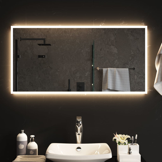 vidaXL LED-kylpyhuoneen peili 100x50 cm