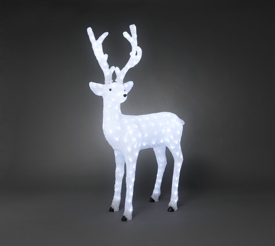 Deer acrylic LED 130cm (valkoinen)
