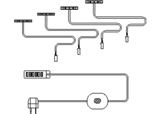 LED-valaistuksen kiinnitykset, 4 kpl