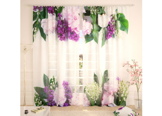 Tylliverho Pions, Lily and Lilac 400x260 cm