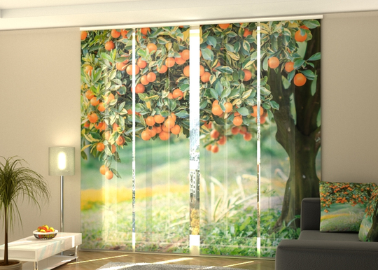 Puolipimentävä paneeliverho Mandarin tree 240x240 cm