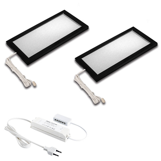 LED-kaapinalusvalaisin Sky 2 kpl, 4 000 K, musta