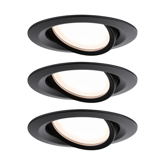 Paulmann Nova Plus Coin 3 kpl, IP65 2 700 K musta