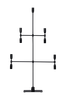Kynttelikkö Twice 91 cm Beh-ck black