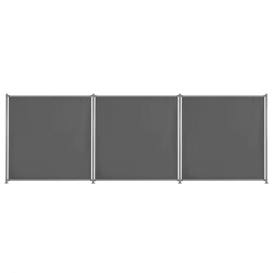 vidaXL Aitapaneeli 3 kpl kangas 540x180 cm antrasiitti