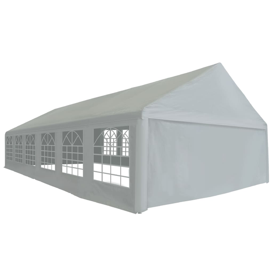 vidaXL Juhlateltta PE 6x12 m harmaa