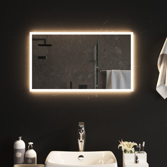 vidaXL LED-kylpyhuoneen peili 70x40 cm