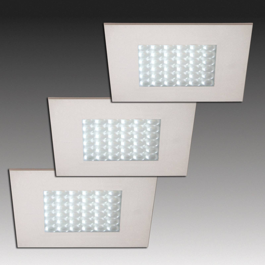Q 68 LED-uppokohdevalo, ruostumaton teräs, 3 kpl