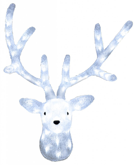 Reindeer chrystal decoration 50cm (valkoinen)