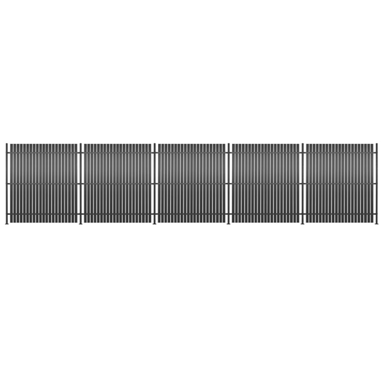 vidaXL Aitapaneeli 5 kpl alumiini 900x180 cm antrasiitti