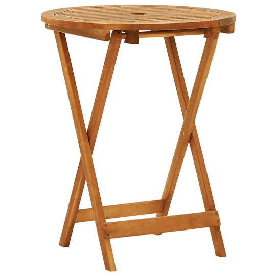 vidaXL Kokoontaittuva puutarhapöytä Ø60x75 cm täysi eukalyptuspuu