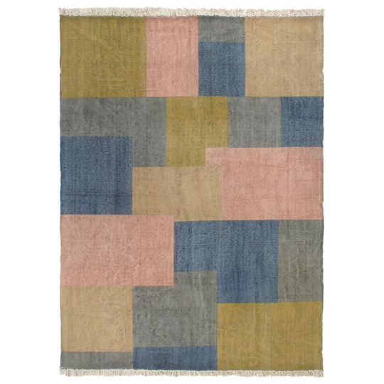 vidaXL Käsin kudottu Kelim matto puuvilla 160x230 cm monivärinen