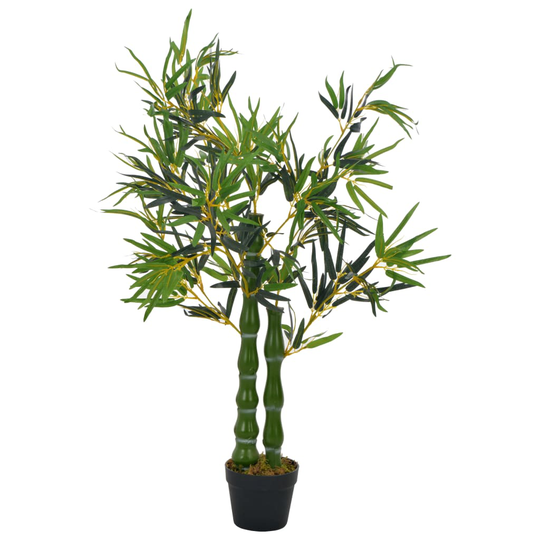 vidaXL Tekokasvi bambu ruukulla vihreä 110 cm