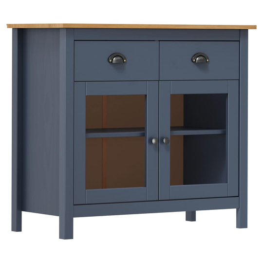 vidaXL Lipasto Hill Range harmaa 90x40x80 cm täysi mänty