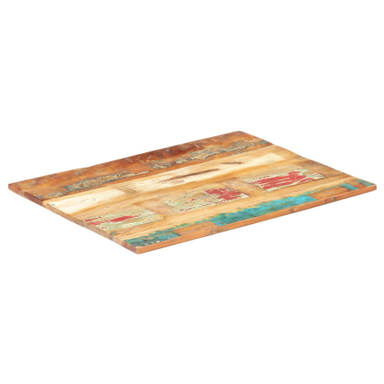 vidaXL Suorakulmainen pöytälevy 70x80 cm 15-16 mm täysi kierrätyspuu