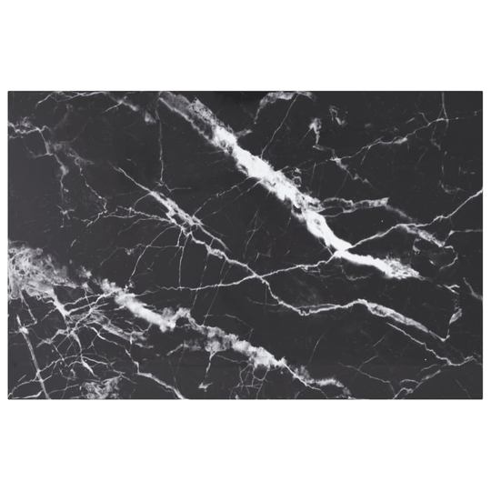 vidaXL Pöytälevy musta 100x62 cm 8 mm karkaistu lasi marmorikuvio