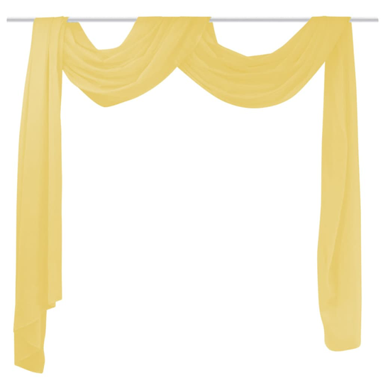 vidaXL Voileeverhot 140x600 cm keltainen