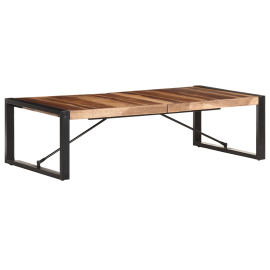 vidaXL Sohvapöytä 140x70x40 cm täysi seesamviimeistelty puu