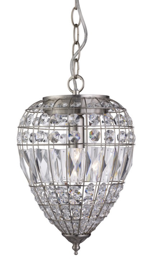 SL chrystal pendant (Harjattu teräs)
