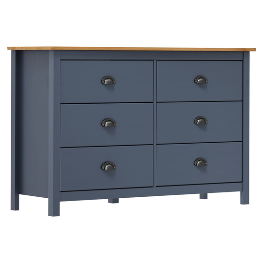 vidaXL Lipasto Hill Range harmaa 125x40x80 cm täysi mänty