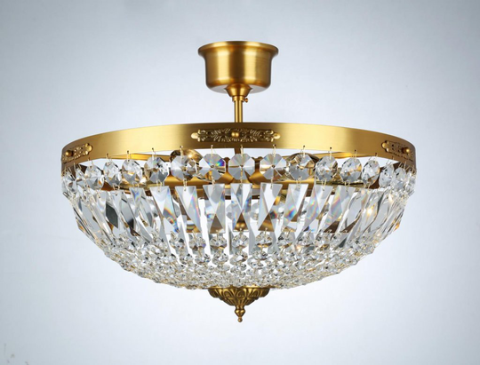Rhea stor kristall (Brass / Kulta)
