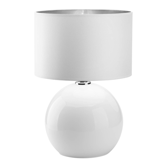Pöytävalaisin Palla, Ø 36 cm, valkoinen/hopea