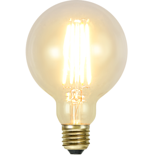 E27 globlampa LED 95mm dimbar 3,6W (Läpinäkyvä)