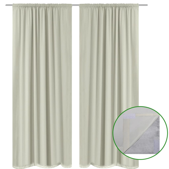 vidaXL Pimennysverhot 2 kpl kaksi kerrosta 140x175 cm Kerma