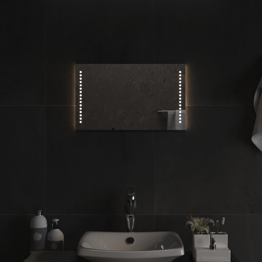 vidaXL Kylpyhuoneen LED-peili 50x30 cm