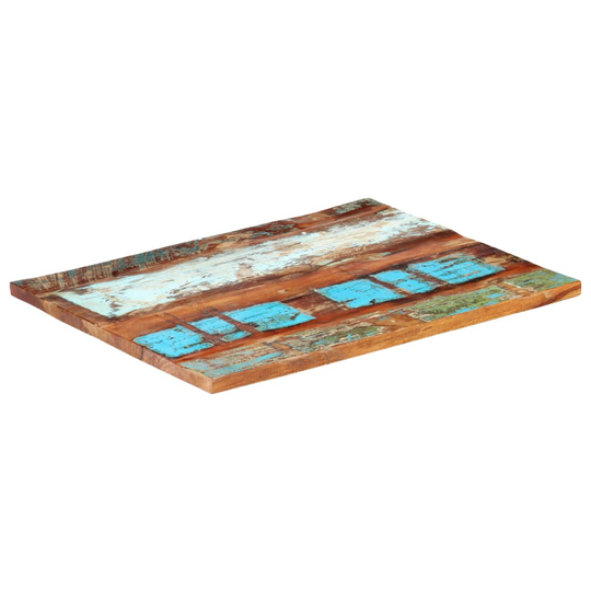 vidaXL Suorakulmainen pöytälevy 70x90 cm 25-27 mm täysi kierrätyspuu