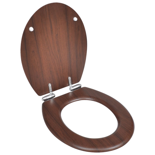 vidaXL WC-istuin soft close MDF yksinkertainen muotoilu ruskea